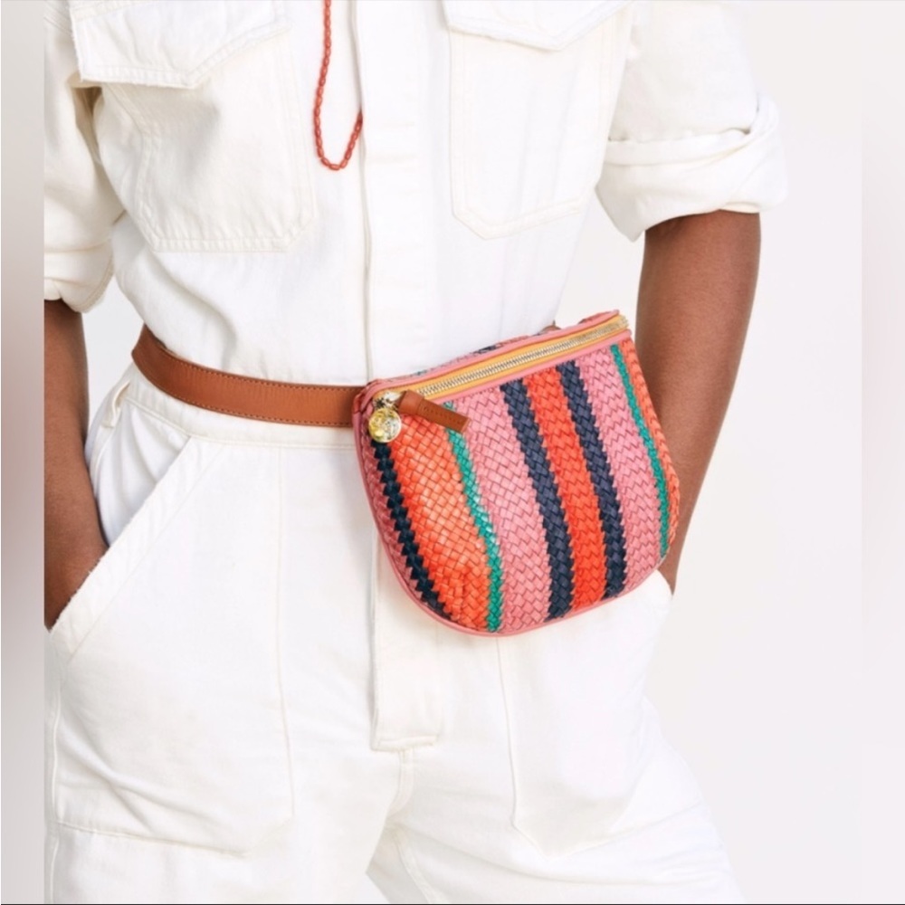 Clare V. NWOT Woven Fanny Petals/Stripes